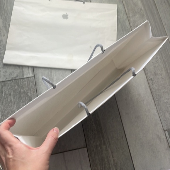 Authentic Apple Official Small Paper Bag White Gray - Picture 5 of 11